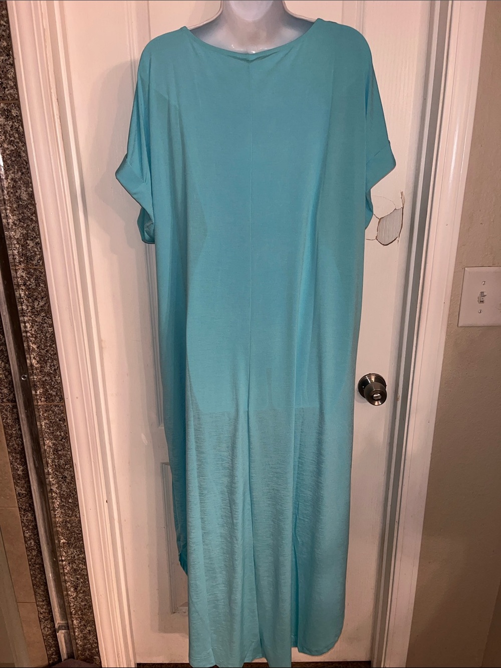 NWT Dear Scarlett Curvy mint aqua Solid Color Dress, size XL - Picture 5 of 7